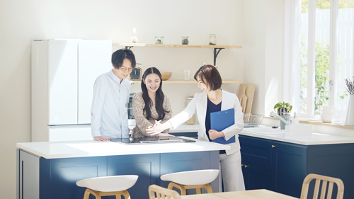 ショールームでの打ち合わせ